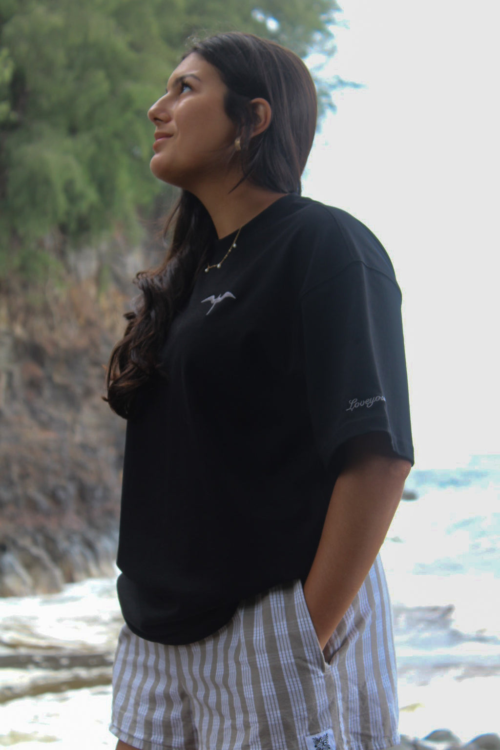 Pray About It Oversized Tee - Black