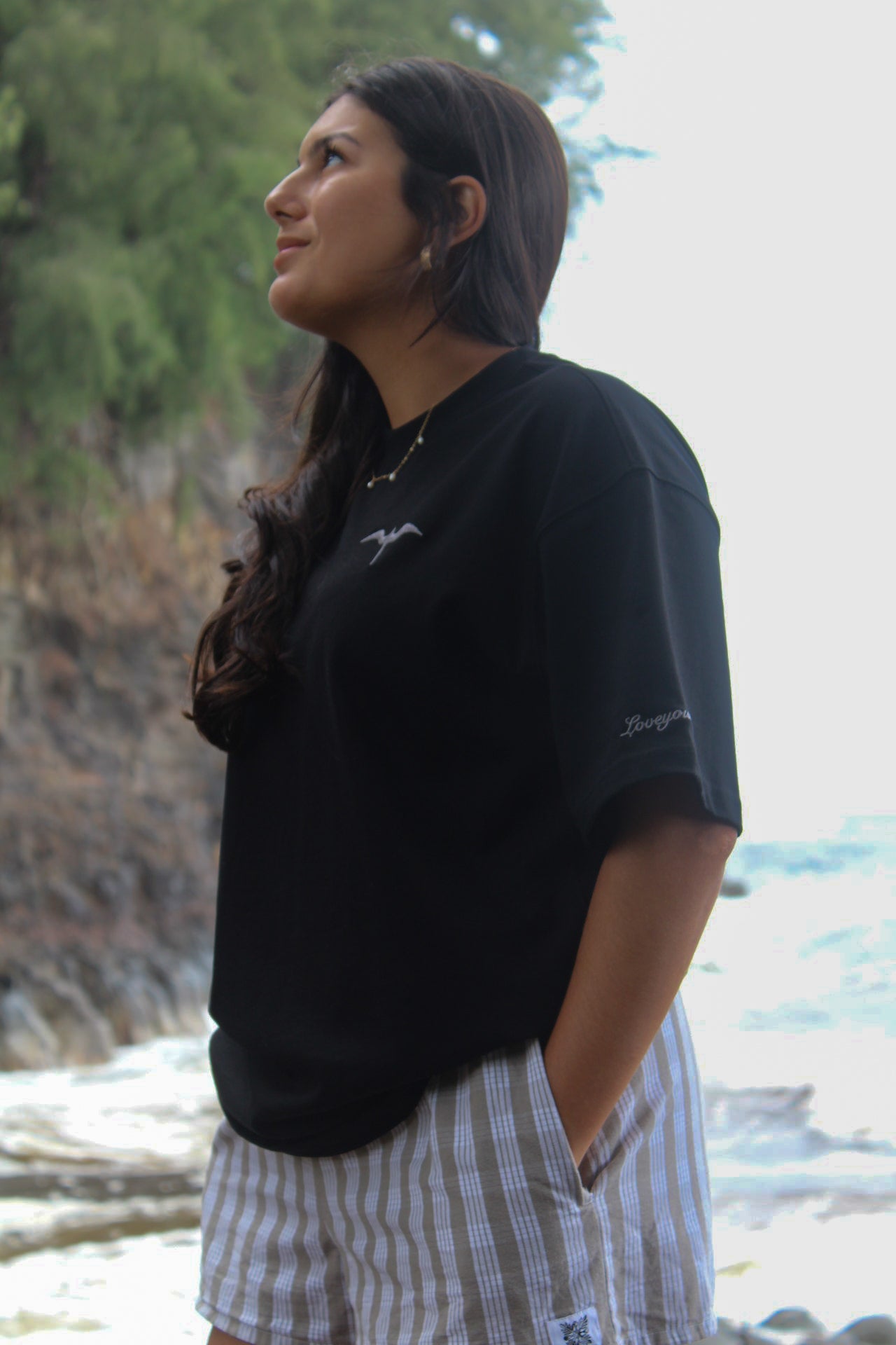 Pray About It Oversized Tee - Black