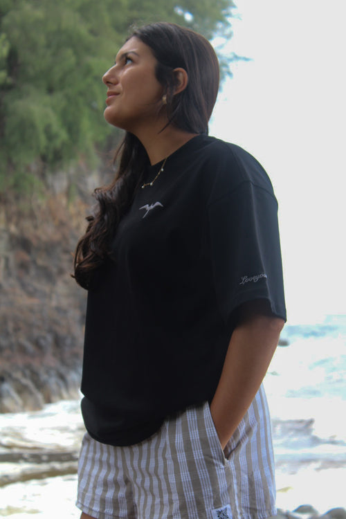 Pray About It Oversized Tee - Black